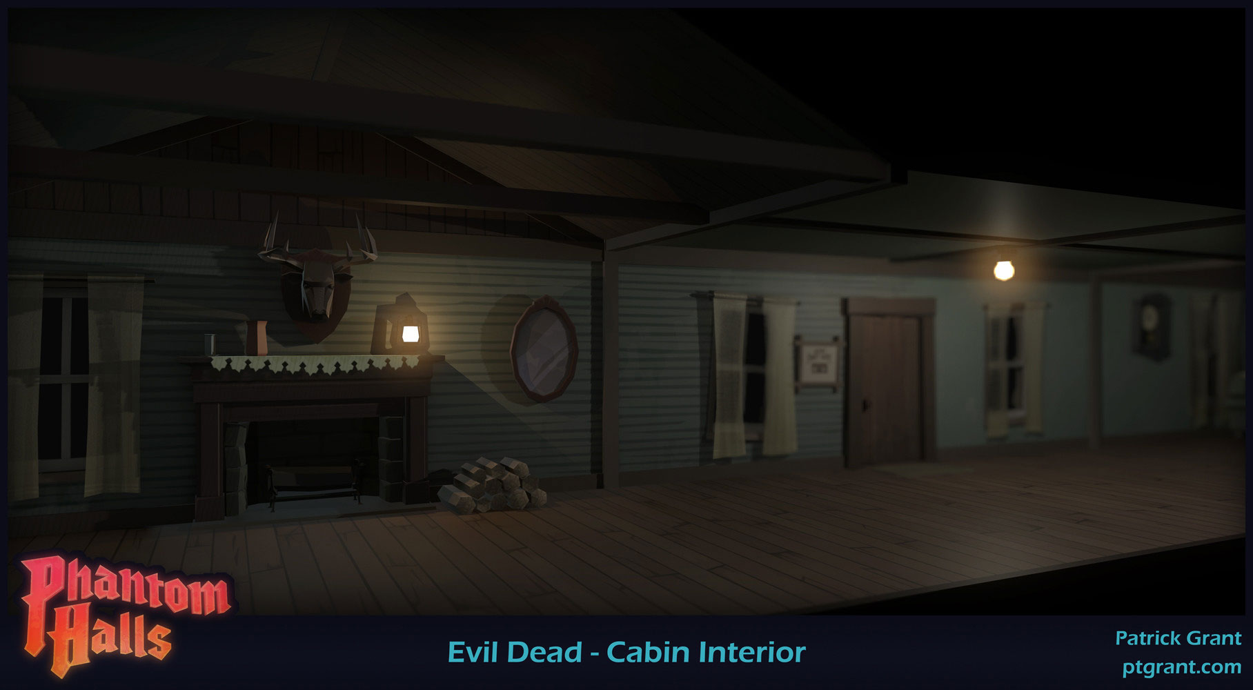 Evil Dead Cabin Interior 3D Render by Patrick Grant